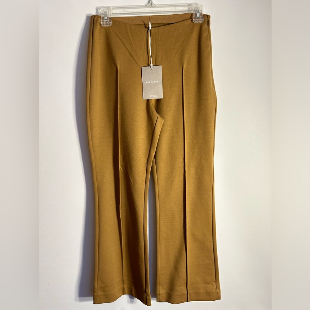 EVERLANE CARMEL COLOR SIDE ZIP UP COTTON MODAL ELASTANE PANTS WOMEN’S SIZE MED